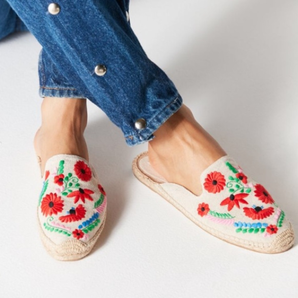 Soludos embroidered mule